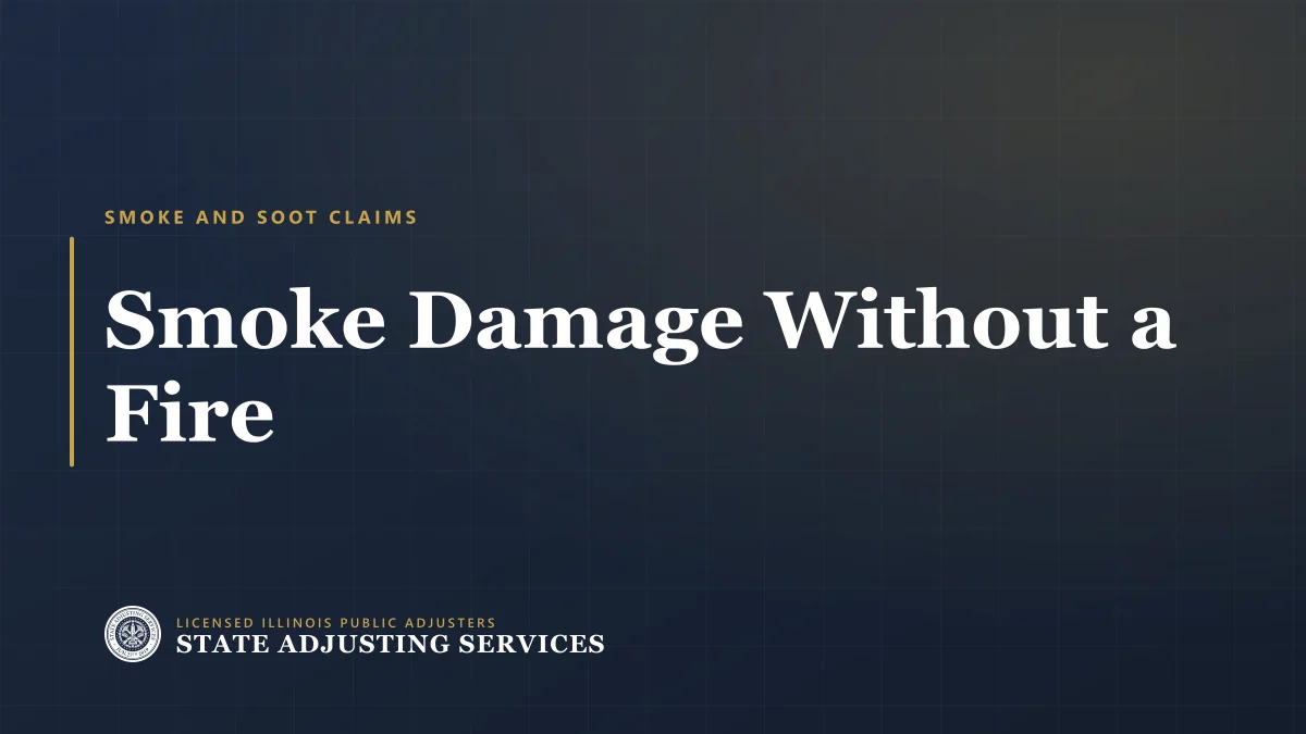 Article cover: smoke damage without a fire — puffbacks and soot claims, from State Adjusting Services
